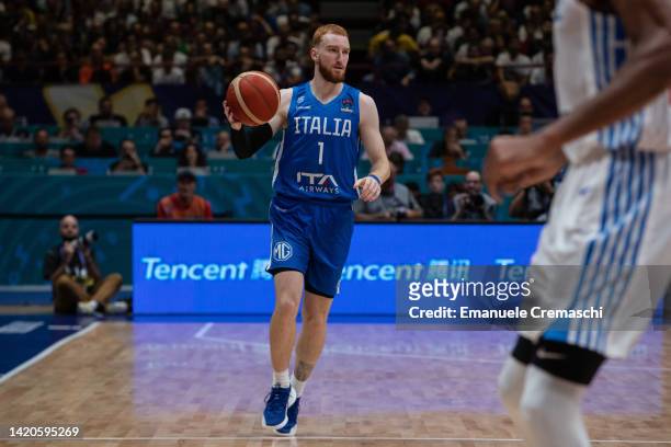 In action during the FIBA EuroBasket 2022 group C match between Greece and Italy at Forum di Assago on September 03, 2022 in Milan, Italy.