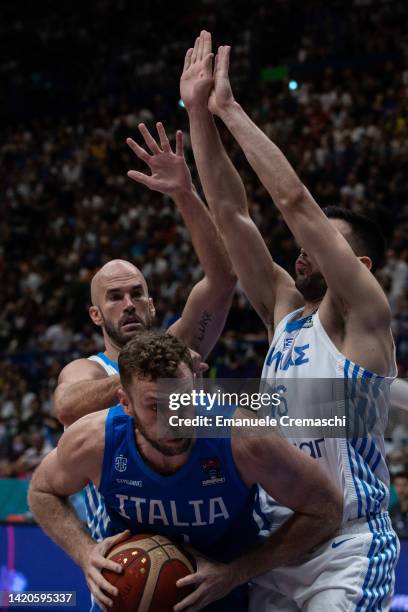 Nicolo Melli of Italy, in action during the FIBA EuroBasket 2022 group C match between Greece and Italy at Forum di Assago on September 03, 2022 in...