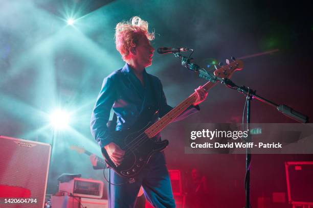 James Johnston of Biffy Clyro performs at L'Olympia on September 03, 2022 in Paris, France.