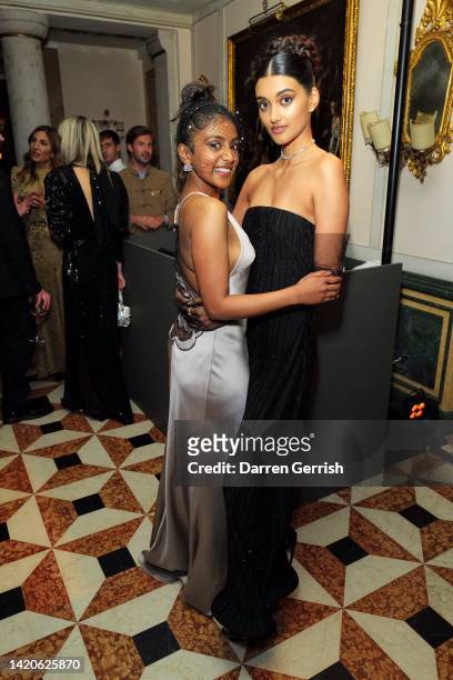 Charitha Chandran and Neelam Gill attend the British Vogue Celebrates Vogue Darlings party at Venice Film Festival in partnership with Cartier on...