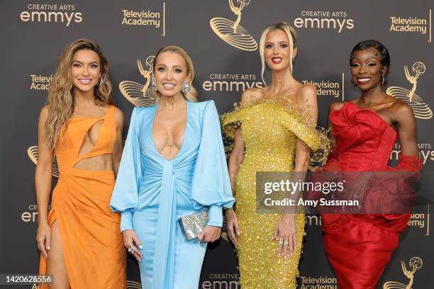 Chrishell Stause, Mary Fitzgerald, Emma Hernan, and Chelsea Lazkani attend the 2022 Creative Arts Emmys at Microsoft Theater on September 03, 2022 in...