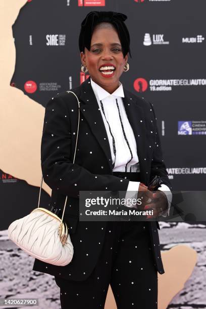 Janicza Bravo attends the photocall of the Miu Miu Women's Tales at the Giornate degli Autori during the 79th Venice International Film Festival on...