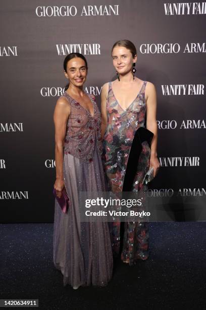 Alessandra Ferri and Emma Ferri attends Il Ballo Della Luce hosted by Giorgio Armani & Vanity Fair at Ca'Vendramin Calergi on September 03, 2022 in...