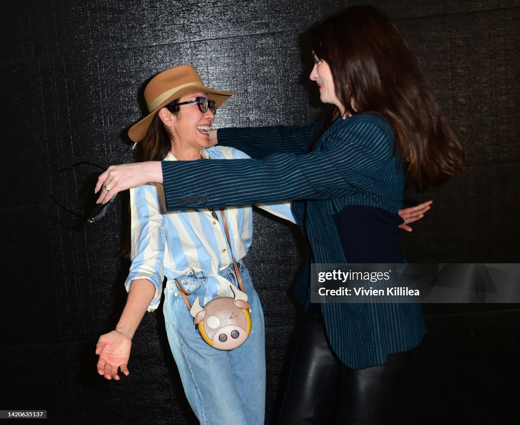 Michelle Yeoh and Anne Hathaway attend the Telluride Film Festival on
