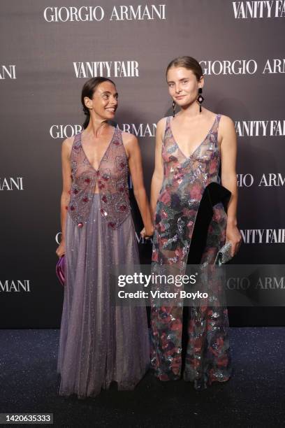 Alessandra Ferri and Emma Ferri attends Il Ballo Della Luce hosted by Giorgio Armani & Vanity Fair at Ca'Vendramin Calergi on September 03, 2022 in...