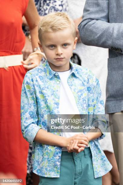 Jacques, Hereditary Prince of Monaco attends "U Cavagnetu" : Traditional Monaco Picnic In Le Parc Princess Antoinette on September 03, 2022 in...