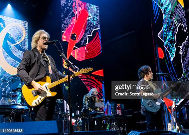 Daryl Hall and John Oates of Daryl Hall & John Oates perform on day 1 of the ALL IN Arts & Music Festival at Indiana State Fairgrounds on September...