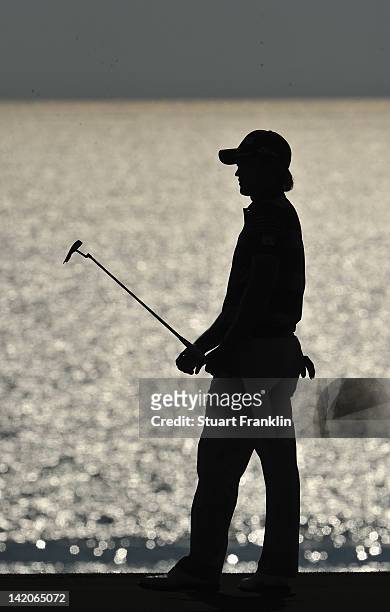 Tom Lewis of England watches his putt during the first round of the Sicilian Open at Verdura Golf and Spa Resort on March 29, 2012 in Sciacca, Italy.