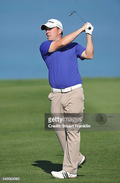 Richie Ramsay of Scotland plays a shot during the first round of the Sicilian Open at Verdura Golf and Spa Resort on March 29, 2012 in Sciacca, Italy.