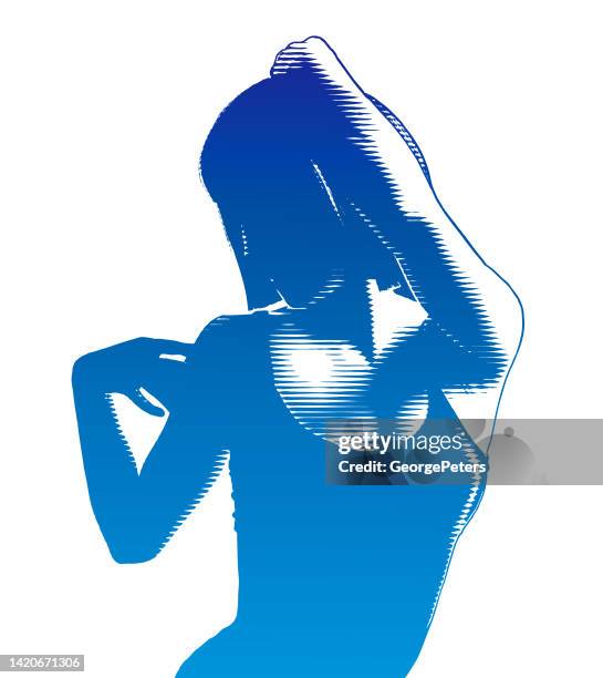 multiracial woman salsa dancing - salsa dancing stock illustrations