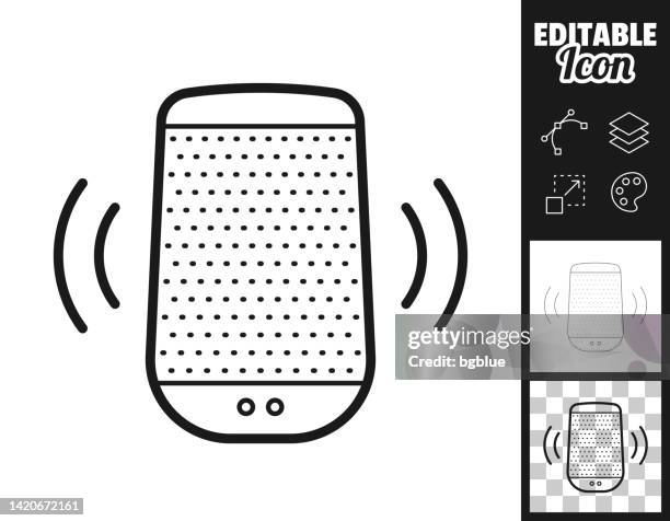 smart speaker - voice assistant. icon for design. easily editable - alexa vector stock illustrations