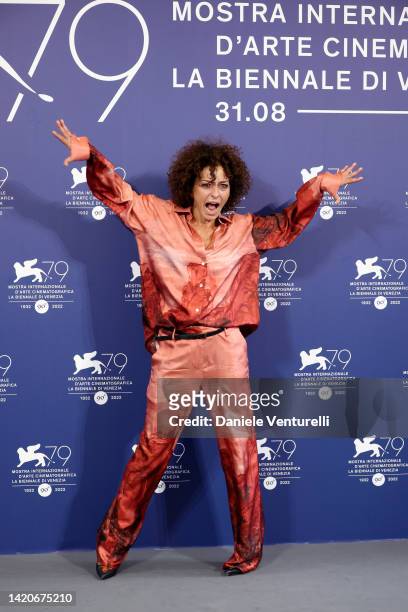 Lidia Vitale attends the photocall for "Ti Mangio Il Cuore" at the 79th Venice International Film Festival on September 04, 2022 in Venice, Italy.