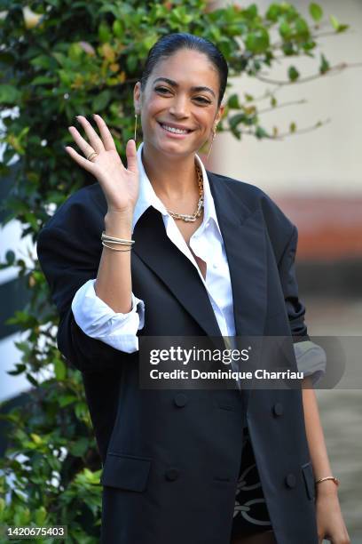 Elodie attends the "Pearl" red carpet at the 79th Venice International Film Festival on September 03, 2022 in Venice, Italy.