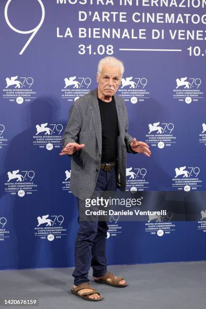 Michele Placido attends the photocall for "Ti Mangio Il Cuore" at the 79th Venice International Film Festival on September 04, 2022 in Venice, Italy.