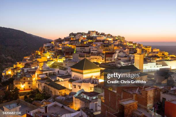 moulay idriss, middle atlas, morocco - meknes stock pictures, royalty-free photos & images