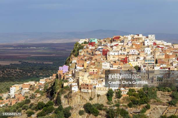 moulay idriss, middle atlas, morocco - moulay idriss morocco photos et images de collection