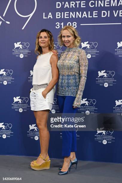 Cinzia Rutson and director Monica Dugo attend the photocall for the "Biennale College Cinema" at the 79th Venice International Film Festival on...