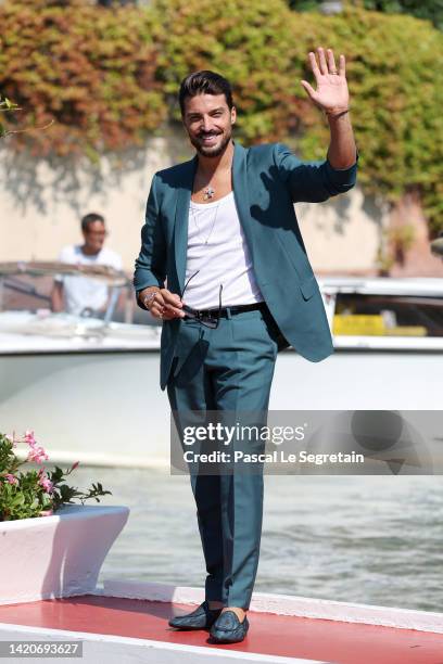 Mariano Di Vaio arrives at the Hotel Excelsior during the 79th Venice International Film Festival on September 04, 2022 in Venice, Italy.