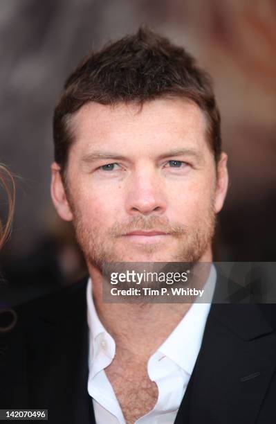 Sam Worthington attends the European premiere of Wrath Of The Titans at BFI IMAX on March 29, 2012 in London, England.