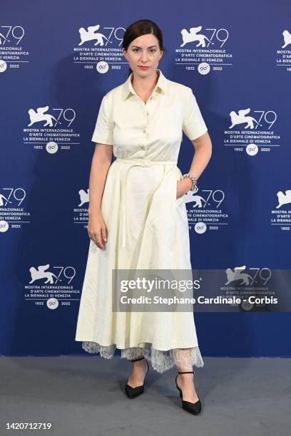 Director Rebecca Zlotowski attends the photocall for "Les Enfants Des Autres" at the 79th Venice International Film Festival on September 04, 2022 in...