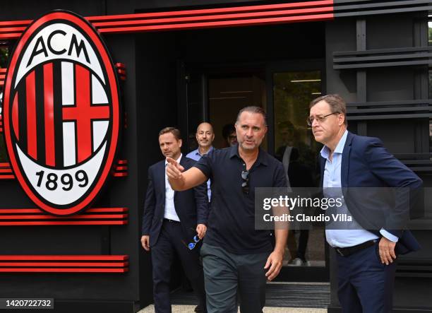 Founder & Managing Partner at RedBird Capital Partners Gerry Cardinale attends during the AC Milan training session at Milanello on September 04,...