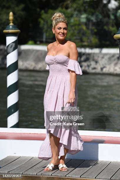 Hofit Golan arrives at the Hotel Excelsior during the 79th Venice International Film Festival on September 04, 2022 in Venice, Italy.