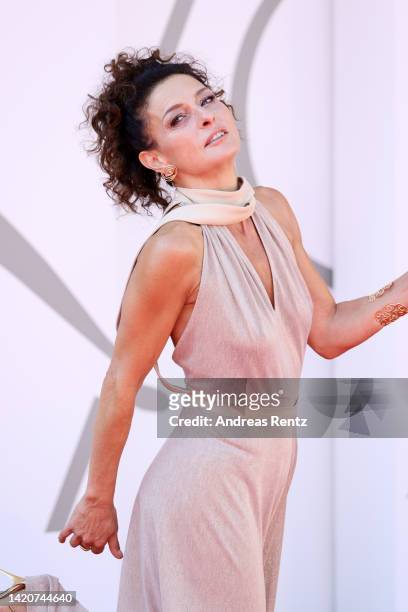 Lidia Vitale attends the "Ti Mangio Il Cuore" and "Les Enfants Des Autres" red carpet at the 79th Venice International Film Festival on September 04,...