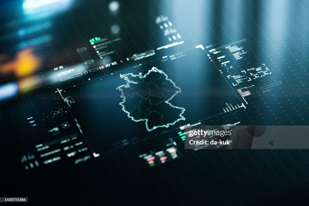 Germany Map Digital Digital Map Of Germany Infographics High-Res Stock Photo - Getty Images