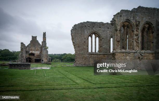 abandoned abbey in teesdale - barnard castle stock pictures, royalty-free photos & images