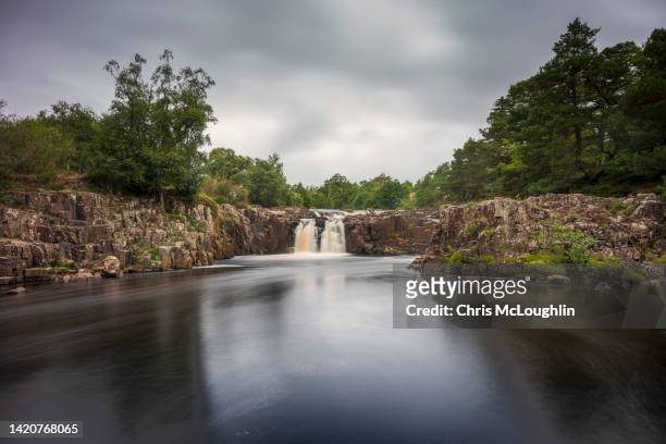 low force waterfall in teesdale - barnard castle stock pictures, royalty-free photos & images