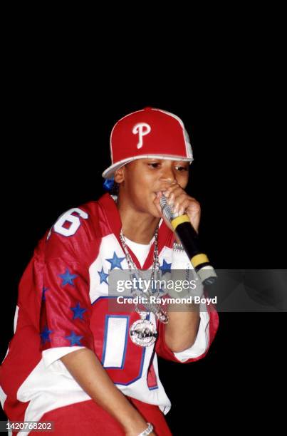 Rapper Lil Romeo performs at the Regal Theater in Chicago, Illinois in April 2002.