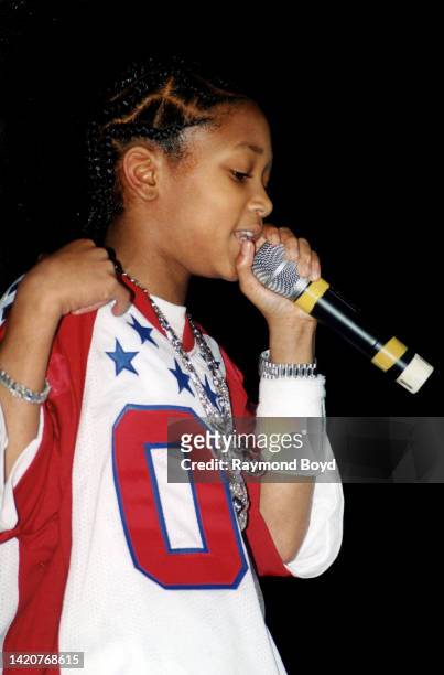 Rapper Lil Romeo performs at the Regal Theater in Chicago, Illinois in April 2002.