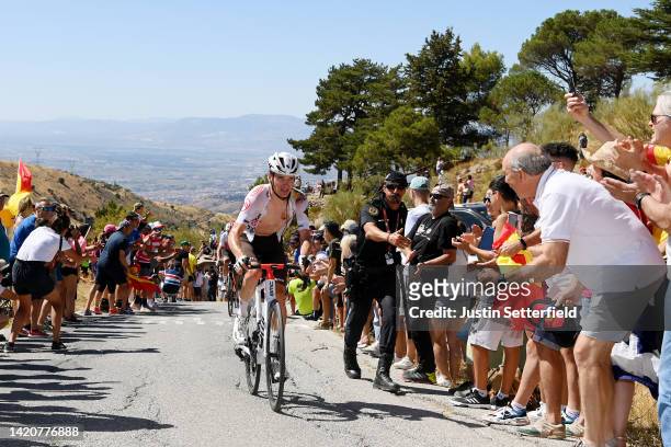 Nicolas Prodhomme of France and AG2R Citröen Team competes during the 77th Tour of Spain 2022, Stage 15 a 152,6km stage from Martos to Sierra Nevada,...