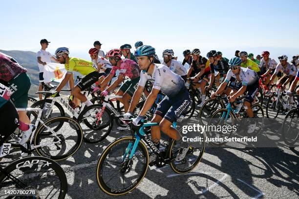 General view of Clement Russo of France and Team Arkéa - Samsic, James Callum Shaw of United Kingdom and Team EF Education - Easypost, Samuele...