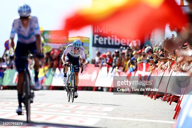 Miguel Ángel López Moreno of Colombia and Team Astana – Qazaqstan crosses the finishing line during the 77th Tour of Spain 2022, Stage 15 a 152,6km...