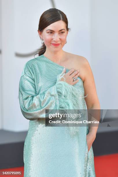 Rebecca Zlotowski attends the "Les Enfants Des Autres" red carpet at the 79th Venice International Film Festival on September 04, 2022 in Venice,...