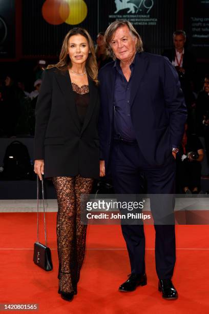 Adriano Panatta and Anna Bonamigo attend "The Whale" & "Filming Italy Best Movie Achievement Award" red carpet at the 79th Venice International Film...