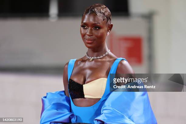 Jodie Turner-Smith attends "The Whale" & "Filming Italy Best Movie Achievement Award" red carpet at the 79th Venice International Film Festival on...