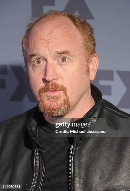 Comedian Louis C.K. Attends the 2012 FX Ad Sales Upfront at Lucky Strike on March 29, 2012 in New York City.