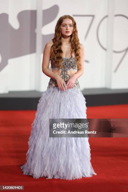 Sadie Sink attends "The Whale" & "Filming Italy Best Movie Achievement Award" red carpet at the 79th Venice International Film Festival on September...