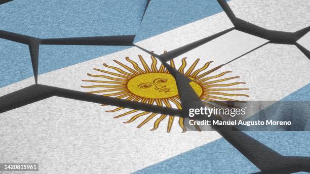 broken argentine flag - argentinian flag stock pictures, royalty-free photos & images