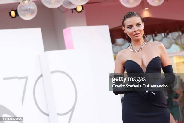 Veronica Ferraro attends the "L'Immensità" red carpet at the 79th Venice International Film Festival on September 04, 2022 in Venice, Italy.