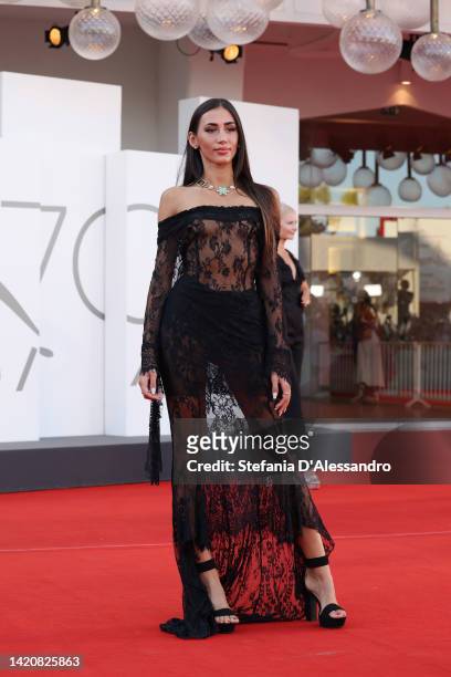 Gaia Nicolini attends the "L'Immensità" red carpet at the 79th Venice International Film Festival on September 04, 2022 in Venice, Italy.
