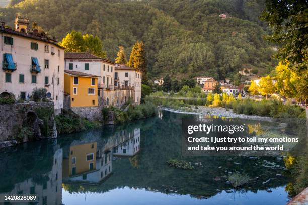 bagni di lucca in the lima valley - lucca province, tuscany, italy - lucca photos et images de collection