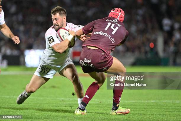 Arthur Retière of Stade Toulousain during the Top 14 match between Bordeaux Begles and Stade Toulousain at Stade Chaban Delmas on September 04, 2022...