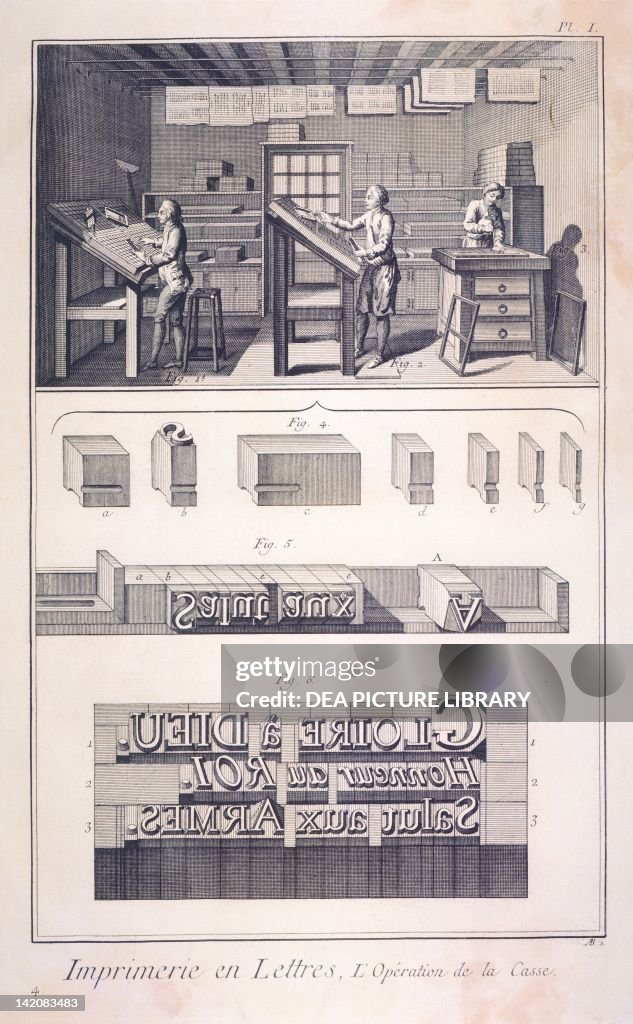 Plate showing printing workshop