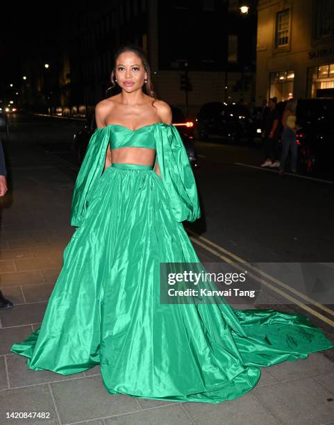 Emma Weymouth, Marchioness of Bath attends Edward Enninful's "A Visible Man" book launch at Claridge's Hotel on September 04, 2022 in London, England.