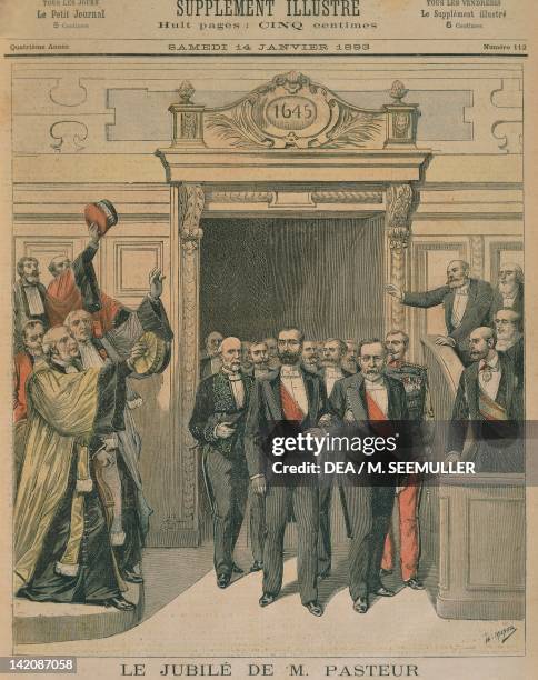 The Louis Pasteur's Jubilee at the Sorbonne in Paris. Illustration from the Petit Journal, 14th January 1893.