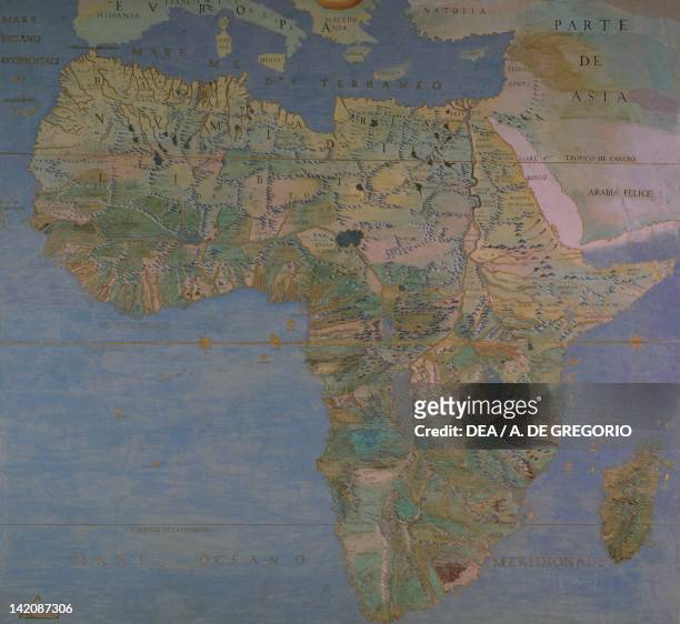 Africa, frescoes preserved in the Room of the World Map , Villa Farnese, Caprarola , 16th Century.