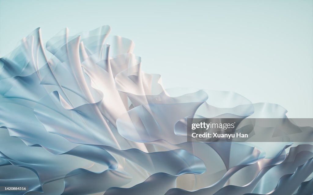 Layered waves and curves pattern abstract background